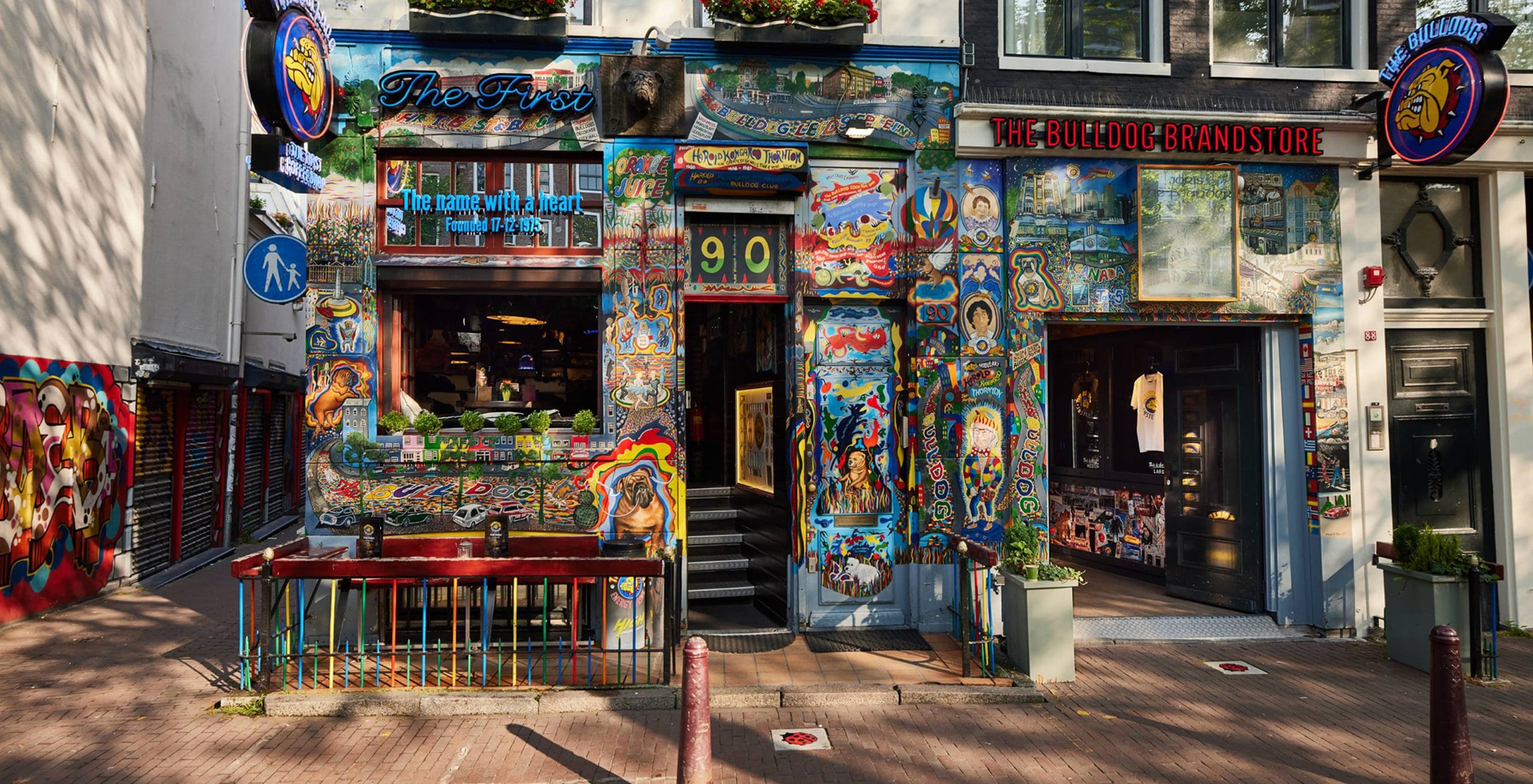 The Bulldog coffee shop in the red light district, Amsterdam