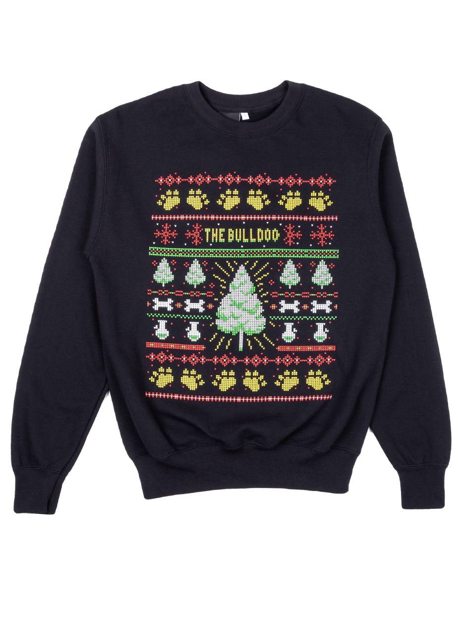 this is the TBA Christmas Sweater Black